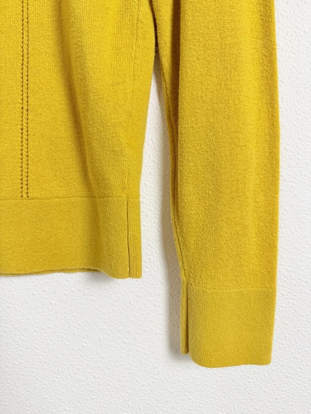 Banana Republic Mustard Cardigan Size Small Cashmere Blend Button Front - Picture 9 of 16